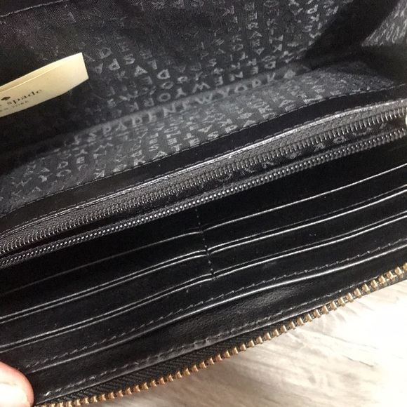 Kate Spade Grant Street Grainy Vinyl Neda Pink & Black Wallet - Picture 9 of 13